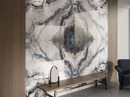 Sukha bookmatch 60 x 120 cm 7mm Full Polished Porcelain Tile